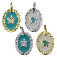 Brass Jewelry Pendants plated fashion jewelry & enamel nickel lead & cadmium free Approx 3mm Sold By Lot