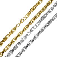 Stainless Steel Chain Ogrlica, Nehrđajući čelik, pozlaćen, modni nakit & bez spolne razlike, više boja za izbor, 8mm, Prodano Per Približno 23 inčni Strand