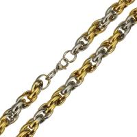 Stainless Steel Chain Ogrlica, Nehrđajući čelik, pozlaćen, modni nakit & bez spolne razlike, 11mm, Prodano Per Približno 23 inčni Strand