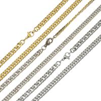 Stainless Steel Chain Ogrlica, Nehrđajući čelik, pozlaćen, modni nakit & bez spolne razlike & rubnik lanac, više boja za izbor, 4.50mm, Prodano Per Približno 21 inčni Strand