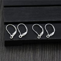 925 Sterling Silver Earring Drop Findings plated DIY & with loop 0.8mm Sold By Pair