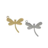 Rustfrit stål Animal Pendler, Stainless Steel, Dragonfly, forgyldt, flere farver til valg, 17x13x1mm, Hole:Ca. 1mm, 10pc'er/Bag, Solgt af Bag