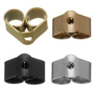 Stainless Steel Korva Nut Component, Ruostumaton teräs, päällystetty, enemmän värejä valinta, 6x3.50mm, Reikä:N. 1mm, 100PC/erä, Myymät erä