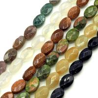 Gemstone Ékszer Gyöngyök, Drágakő, véletlenszerűen elküldött & sokoldalú, 12*8mm, Kb 15PC-k/Strand, Által értékesített Strand