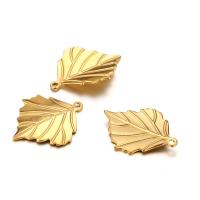 Rostfritt stål Smycken Hängen, ROSTFRITT STÅL, Leaf, plated, fler färger för val, 17x13mm, Hål:Ca 1mm, 50PC/Bag, Säljs av Bag