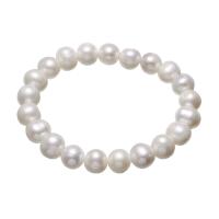 Fionnuisce saothraithe Pearl Bracelet, Pearl Fionnuisce, Babhta, nádúrtha, do bhean, dathanna níos mó le haghaidh rogha, 10mm, Díolta Per Thart 7.5 Inse Snáithe