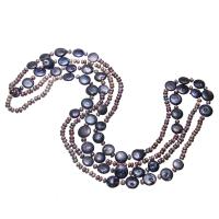 Collier en perles d'eau douce Pull, perle d'eau douce cultivée, pour femme, couleurs mélangées, 5-12mm, Vendu par Environ 64 pouce brin