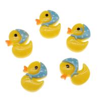 Cartoon Résine Cabochon, canard, Jaune, 20x15x5mm, 500PC/sac, Vendu par sac