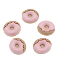 Alimentos Resina Cabochon, Bolo, rosa, 15x17x5mm, 500PCs/Bag, vendido por Bag