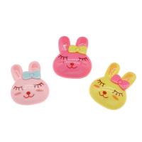 Karikatur Harz Cabochon, Hase, keine, 23x19x6mm, 500PCs/Tasche, verkauft von Tasche