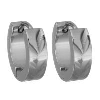 Huggie Orecchino ad anello, acciaio inox, per la donna, colore originale, 4x12.5mm, 5Pairspaio/lotto, Venduto da lotto