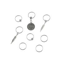 Pinzas para Cabello, aleación de zinc, chapado en color de plata, diferentes estilos para la opción & para mujer, libre de níquel, plomo & cadmio, 45mm, 10Setset/Bolsa, Vendido por Bolsa