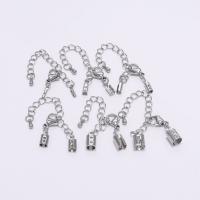 Rozsdamentes acél Extender Chain, Stainless Steel, DIY & különböző méretű a választás, az eredeti szín, Hossz Kb 5-7 inch, 5készletek/Bag, Által értékesített Bag