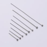 Stainless Steel Bolden hovedet Pin, du kan DIY & forskellig størrelse for valg, oprindelige farve, 100pc'er/Bag, Solgt af Bag