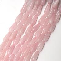 Natuurlijke Rose Quartz parels, Rozenkwarts, gepolijst, DIY, roze, 8x20mm, Ca 19pC's/Strand, Per verkocht Ca 15 inch Strand