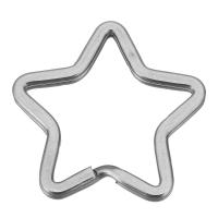 Cruach dhosmálta Eochair Clasp, Star, dath bunaidh, 35x34x3.5mm, 200ríomhairí pearsanta/Lot, Díolta De réir Lot