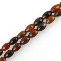 Agate σφαιρίδια, DIY, 12x8mm, Τρύπα:Περίπου 1.5mm, 32PCs/Strand, Sold Per Περίπου 15 inch Strand