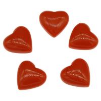 Cabochon di moda in resina, Cuore, DIY, rosso, 14x14mm, 500PC/borsa, Venduto da borsa