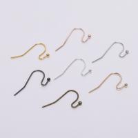 Iron Hook Earwire plated DIY nickel lead & cadmium free Sold By Bag