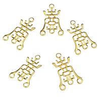 IJzeren connectoren, Ijzer, gold plated, 1/3 lus, nikkel, lood en cadmium vrij, 22x14x1mm, Gat:Ca 1.8mm, 1000pC's/Bag, Verkocht door Bag