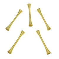 Ijzer Tips, gold plated, DIY, nikkel, lood en cadmium vrij, 42x7mm, Gat:Ca 6mm, Ca 1000pC's/KG, Verkocht door KG