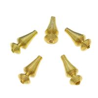 Ijzer Tips, gold plated, DIY, nikkel, lood en cadmium vrij, 23x9mm, Gat:Ca 2.4mm, Ca 1000pC's/KG, Verkocht door KG