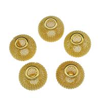 Iron Jewelry Beads Round gold color plated large hole nickel lead & cadmium free Approx 6mm Sold By Bag