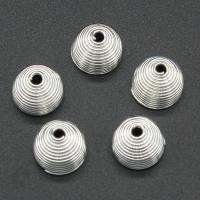 Eisen Schmuckhülsen, silberfarben plattiert, DIY, frei von Nickel, Blei & Kadmium, 7x10mm, ca. 1250PCs/kg, verkauft von kg