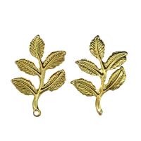 Fashion Iron Pendants Leaf gold color plated nickel lead & cadmium free Approx 1mm Sold By Bag