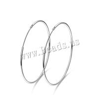 925 Sterling Sølv Hoop Øreringe, sterling sølv hoop øreringe, Donut, forskellig størrelse for valg & for kvinde, sølv, 1.5mm, Solgt af par