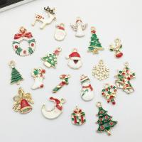 Handy DIY Kit, Zinklegierung, goldfarben plattiert, Weihnachts-Design & Emaille & mit Strass & gemischt, frei von Nickel, Blei & Kadmium, 2SetsSatz/Menge, 19PCs/setzen, verkauft von Menge