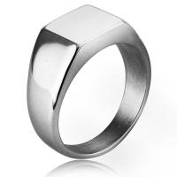 Cruach Tíotáiniam Ring Finger, snasta, unisex & méid éagsúla do rogha, dathanna níos mó le haghaidh rogha, 4x10mm, Díolta De réir PC