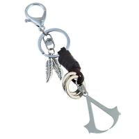 Roestvrij staal Key Sluiting, met Kunstleer, silver plated, mode sieraden & voor de mens, nikkel, lood en cadmium vrij, 150*35mm, Verkocht door Strand