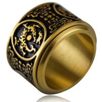 Acier titane bague, style folk & normes différentes pour le choix & pour homme, plus de couleurs à choisir, 16mm, Vendu par PC