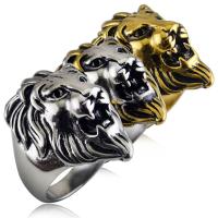 Titanium Steel Finger Ring Lion vintage & for man 5mm 35mm Sold By PC