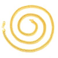 laiton collier, Placage de couleur d'or, unisexe & normes différentes pour le choix, protéger l'environnement, sans nickel, plomb et cadmium, Longueur 7.5 pouce, 2PC/sac, Vendu par sac