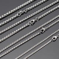 Stainless Steel Chain Ogrlica, Nehrđajući čelik, bez spolne razlike & različite veličine za izbor, izvorna boja, 10pramenovi/Torba, Prodano By Torba