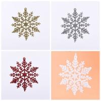 Plastic Christmas Snowflake Christmas Design & hanging 100mm Sold By Bag