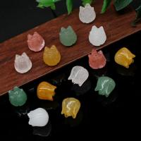 Mixed Gemstone Helmet, Jalokivi, Kukka, Carved, satunnaisesti lähetetty & tee-se-itse, sekavärit, 9x10mm, Reikä:N. 1mm, 10PC/erä, Myymät erä