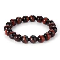 Red Tiger Eye Stone Bracelet Round fashion jewelry & Unisex Sold Per Approx 7.48 Inch Strand