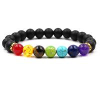 Natural 7 Chakra Beads Healing Gemstone Stretch Bracelets Round fashion jewelry & Unisex 10mm Sold Per Approx 7.87 Inch Strand