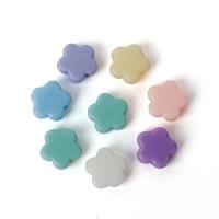 Perle acrylique, fleur, moulage par injection, Mini & Mignon & DIY, 10*4mm, Trou:Environ 2mm, Vendu par sac