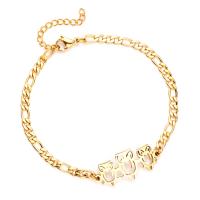 Roestvrij staal armbanden, gold plated, verschillende stijlen voor de keuze & voor vrouw, Per verkocht Ca 7.88 inch, Ca 7.49 inch Strand