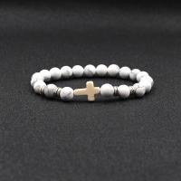 Howlite Bracelet fashion jewelry & Unisex 8mm Sold Per Approx 7.48 Inch Strand