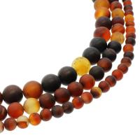 Prirodni Čipka Agate perle, čipke ahat, Krug, različite veličine za izbor & mat, Rupa:Približno 1mm, Prodano Per Približno 14.9 inčni Strand