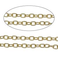 Aluminum Chains gold color plated oval chain nickel lead & cadmium free Sold By Bag