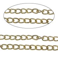 Aluminum Chains gold color plated twist oval chain nickel lead & cadmium free Sold By Bag