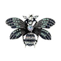 Zinklegering broches, Zinc Alloy, Insect, plated, uniseks & met strass, meer kleuren voor de keuze, nikkel, lood en cadmium vrij, 42*27mm, Verkocht door PC