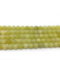 Jade Lemon Bead, Runde, mode smykker & du kan DIY & forskellig størrelse for valg, æblegrøn, Solgt Per Ca. 14.9 inch Strand