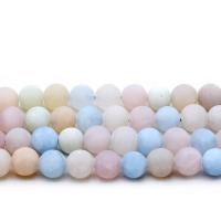 Morganite Kraal, Ronde, verschillende grootte voor keus & frosted, multi-gekleurde, Per verkocht Ca 14.9 inch Strand